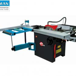 Scie sur table diam. 315mm 3000W avec inciseur et chariot ras de lame 2m SST315 Leman