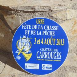Magnifique autocollant Fête de la chasse et de la pêche chateau de Carrouges (Orne)  ref 4