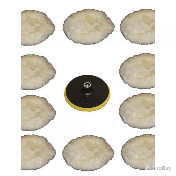 10 peaux de polissage 220mm avec disque de polissage 3408072