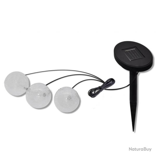 Boule solaire LED flottant 3 pices diamtre 9,5 cm luminaire dcoration 2402029