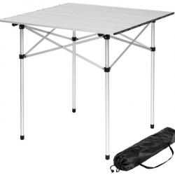 Table de camping jardin pique-nique aluminium pliante 70x70 cm 2008033