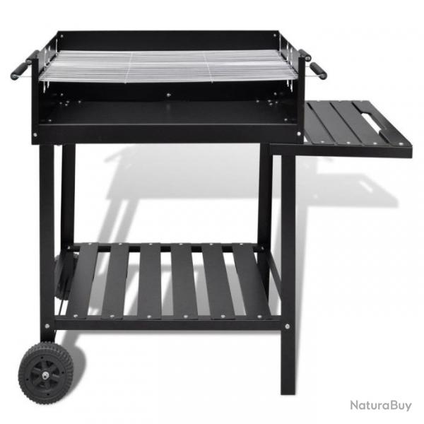 Barbecue  charbon acier inoxydable sur roulettes 1502013