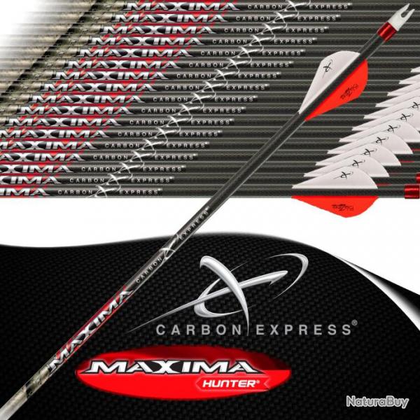 CARBON EXPRESS Maxima Hunter flches de chasse et tir 3D empennes 250