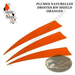 GATEWAY FEATHERS Plumes naturelles unies RW Shield Orange 5" pouces