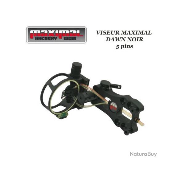 MAXIMAL Dawn Viseur de chasse et tir 3D 5 pins Droitier / Gaucher avec led Noir