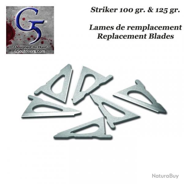 G5 Striker Lames de remplacement pour 3 pointes de chasse 100 & 125 grains