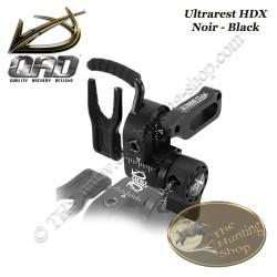 QAD Ultrarest HDX Repose-flèches à effacement pour la chasse et le tir 3D Droitier Black