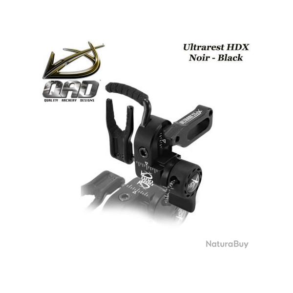 QAD Ultrarest HDX Repose-flches  effacement pour la chasse et le tir 3D Droitier Black