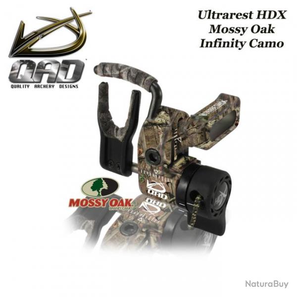 QAD Ultrarest HDX Repose-flches  effacement pour la chasse et le tir 3D Droitier Mossy Oak Infinit
