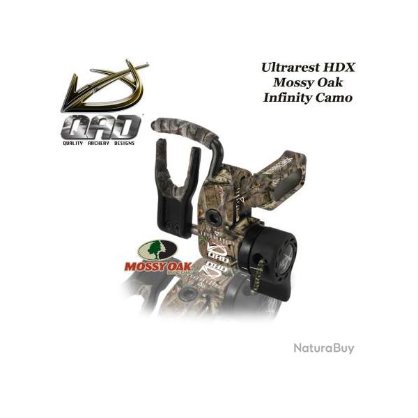 QAD Ultrarest HDX Repose-flches  effacement pour la chasse et le tir 3D Droitier Mossy Oak Infinit