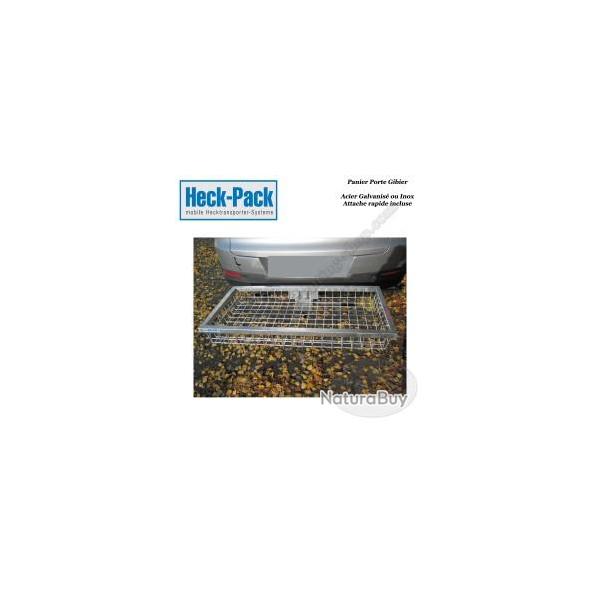 HECK-PACK Panier porte gibier avec attache rapide pour attelage de remorque 800x500x125 Acier Galvan