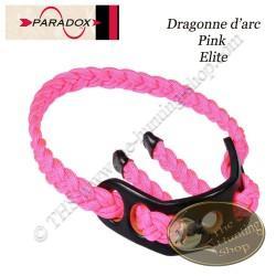 PARADOX Dragonne d'arc tressée avec finition cuir  Pink Elite