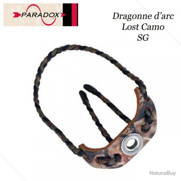 PARADOX Dragonne d'arc tresse avec finition cuir  Lost Camo SG