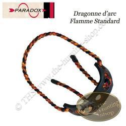 PARADOX Dragonne d'arc tressée avec finition cuir  Flamme Standard