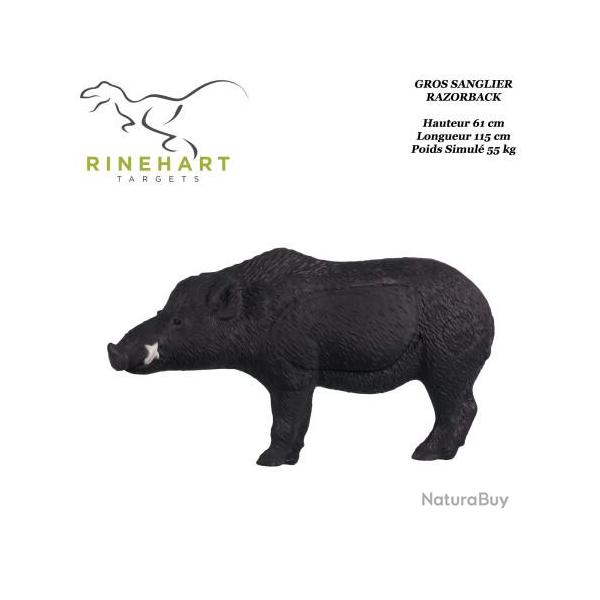 RINEHART Cible 3D Gros Sanglier Razorback Boar en mousse pour le tir  l'arc