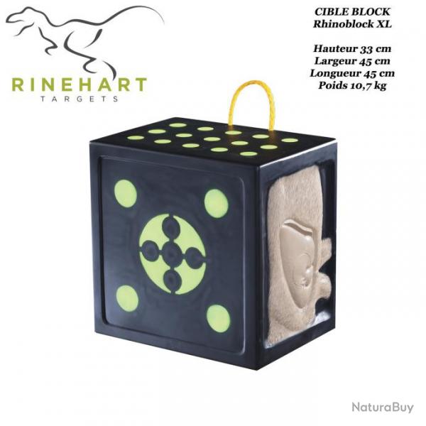RINEHART RhinoBlock cible bloc solide et confortable pour le tir  l'arc, convient pour lames de cha