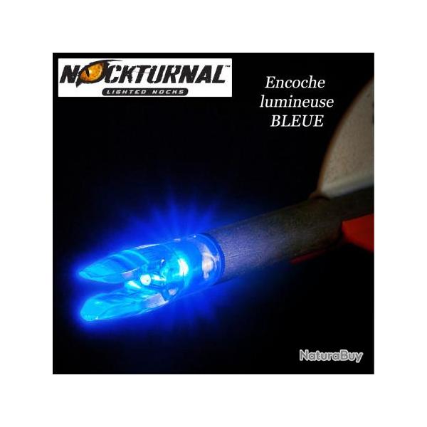 NOCKTURNAL Encoches lumineuses rouges, vertes, bleues ou roses Bleu "S" Nock 1 pc