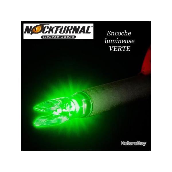 NOCKTURNAL Encoches lumineuses rouges, vertes, bleues ou roses Vert "S" Nock 1 pc