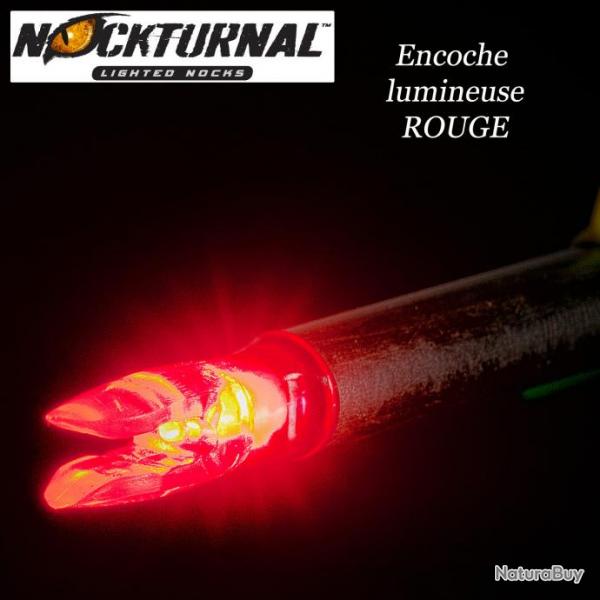 NOCKTURNAL Encoches lumineuses rouges, vertes, bleues ou roses Rouge "X" Nock 3 pcs