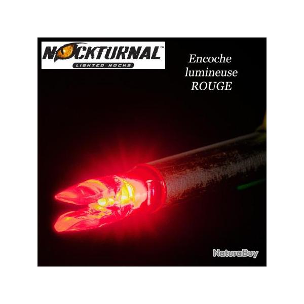 NOCKTURNAL Encoches lumineuses rouges, vertes, bleues ou roses Rouge "X" Nock 3 pcs