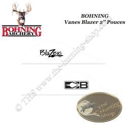 BOHNING Vanes Blazer 2" pouces en plastique unies ou tigrées Blanc