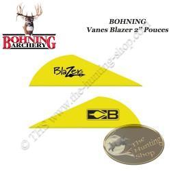 BOHNING Vanes Blazer 2" pouces en plastique unies ou tigrées Jaune