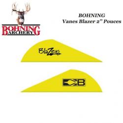 BOHNING Vanes Blazer 2" pouces en plastique unies ou tigrées Jaune