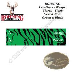 BOHNING Blazer Tiger Arrow Wraps 4 ou 7 pouces autocollants tigrés de type cresting pour flèches Tig