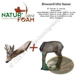 NATUR'FOAM Cible 3D Chevreuils, Chevrettes et Brocards en mousse pour le tir à l'arc Brocard Tête Ba