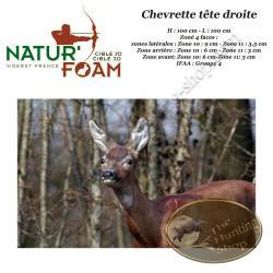 NATUR'FOAM Cible 3D Chevreuils, Chevrettes et Brocards en mousse pour le tir à l'arc Chevrette Tête 