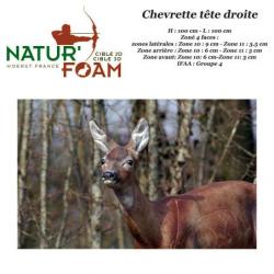 NATUR'FOAM Cible 3D Chevreuils, Chevrettes et Brocards en mousse pour le tir à l'arc Chevrette Tête 