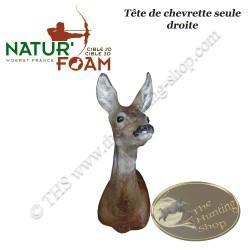 NATUR'FOAM Cible 3D Chevreuils, Chevrettes et Brocards en mousse pour le tir à l'arc Tête de Chevret