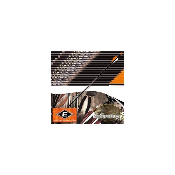 EASTON Carbon Aftermath Flches de chasse et tir 3D en carbone empennes avec vanes Blazer 6 Pack 50