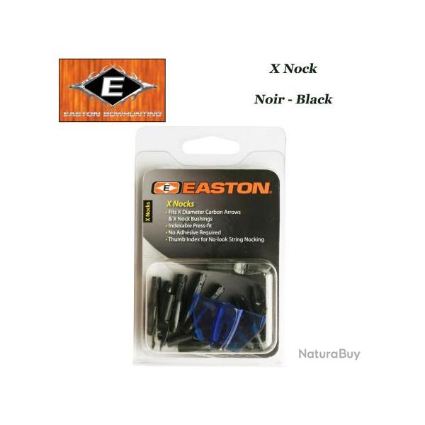 EASTON Encoches intrieures X Nocks 12 Pack Noir