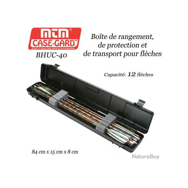 MTM Case-Gard BHUC-40 Bote  flches NOIRE pour le transport et le rangement de 12 flches