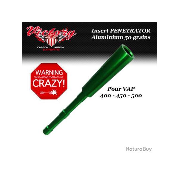 VICTORY ARCHERY VAP Penetrator Insert adaptateur en aluminium ou en acier inox pour pointes de chass