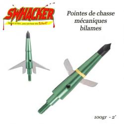 SWHACKER Pointes de chasse mécaniques bilame 100 grains 2.00" (cut)