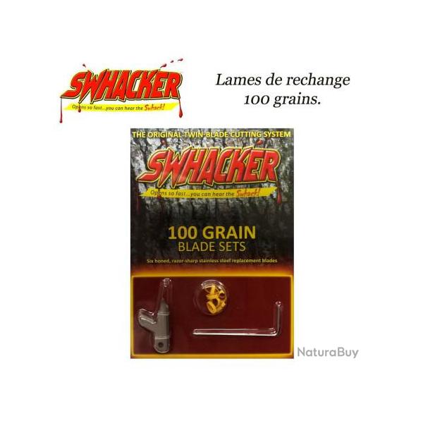 SWHACKER Lames de rechange pour pointe de chasse 100 grains 1.75" (cut)