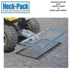 HECK-PACK Extension QUAD pour panier porte gibier avec attache rapide pour boule de remorque 10 cm