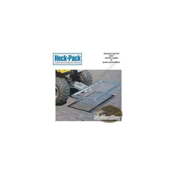 HECK-PACK Extension QUAD pour panier porte gibier avec attache rapide pour boule de remorque 10 cm