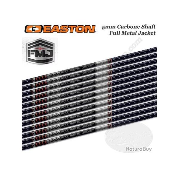 EASTON FMJ Black 5MM Full Metal Jacket Tubes de chasse et tir 3D en carbone chemis Alu 300