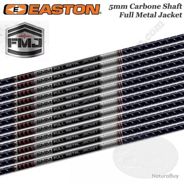 EASTON FMJ Black 5MM Full Metal Jacket Tubes de chasse et tir 3D en carbone chemis Alu 340