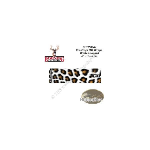 BOHNING Blazer Cresting HD Arrow Wraps 4 ou 7 pouces autocollants pour flches 4" pouces White Leopa