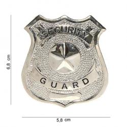 Badge : security guard ( argenté ) : métal -   441008-1256