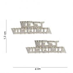 Badge : West Virginia 2 pièces : métal -      441008-1218