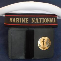 Porte carte Marine Nationale et son insigne