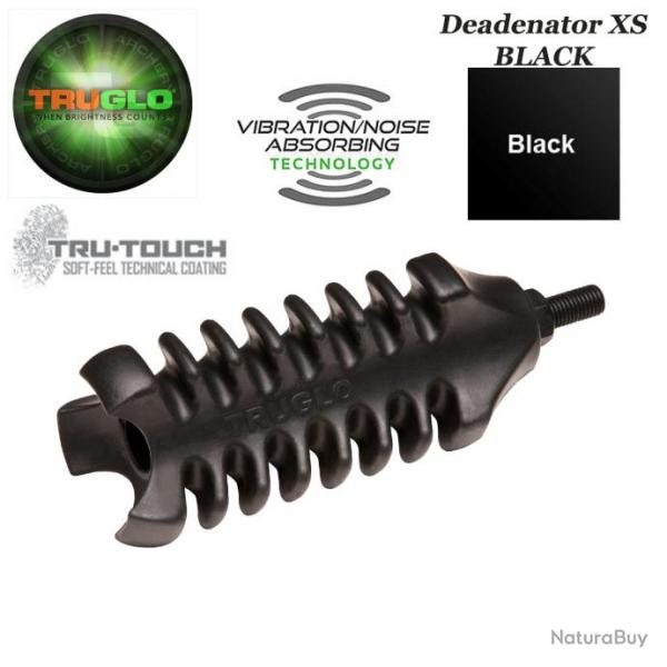 TRUGLO Deadenator XS Stabilisateur d'arc de chasse anti vibrations et anti bruit Black