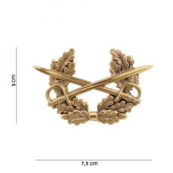 badge : Crosse épées et couronne Bundeswehr - couleur doré - métal - 441000-1366