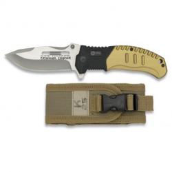 Couteau Militaire Tactique Pliant RUI Mod. COYOTE  avec étui pour ceinture