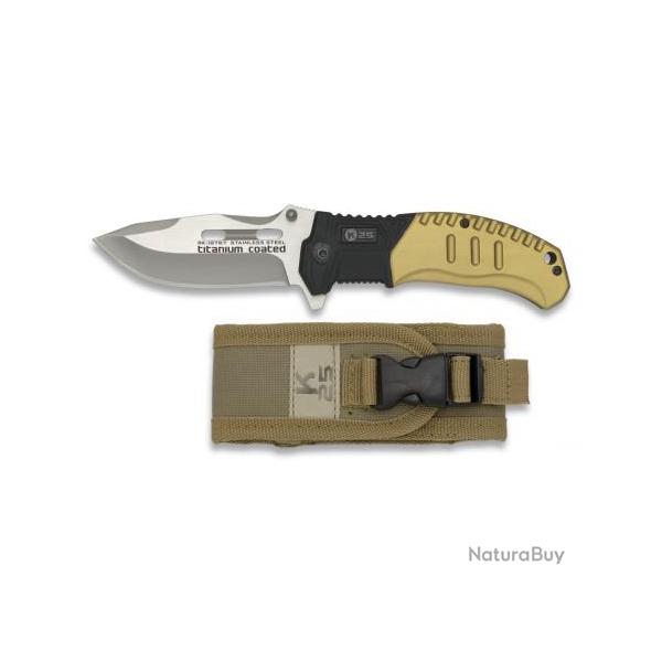 Couteau Militaire Tactique Pliant RUI Mod. COYOTE  avec tui pour ceinture